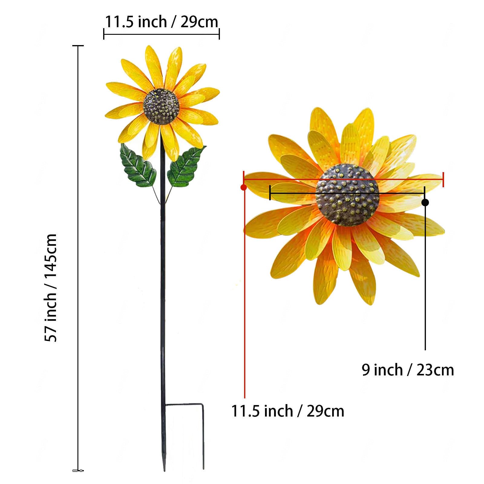 Sonnenblumen Windmühle, Deko Sonnenblume Windmühle Sonnenblume Rasen Windräder, Landschaft Terrasse, Rasens Oder Gartens Verbessern Und Die