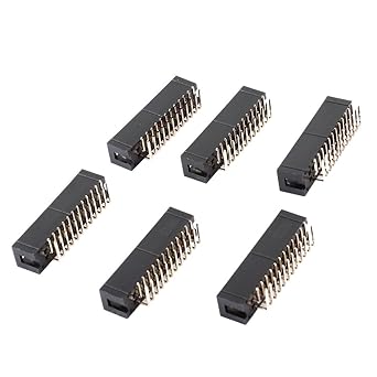 KTM Healthcare Alcoa Prime 6Pcs 2x12 Pins 2.54mm Pitch Right Angle Connector Pin IDC Box Headers