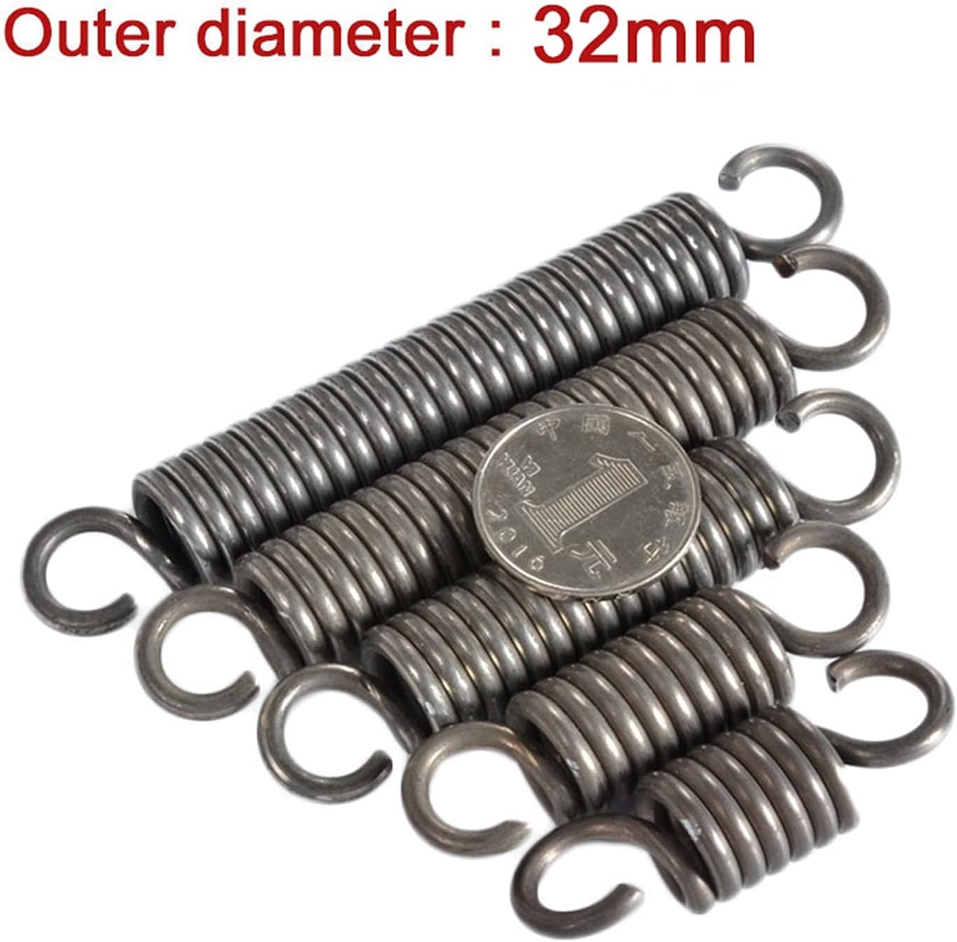 Home Maintenance Extension Spring 1Pcs Tension Telescopic Spring 65Mn Steel Material Large Spring Wire Diameter 3. 5mm Outer Diameter 32mm Length 95mm-500mm