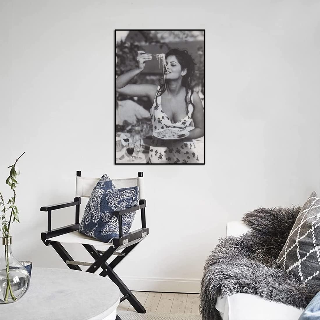 DEZARO Poster Su Tela Con Cornice – Sophia Loren Retrò, Stampa 40x60 Cm Per Camera Da Letto, Ufficio E Regalo