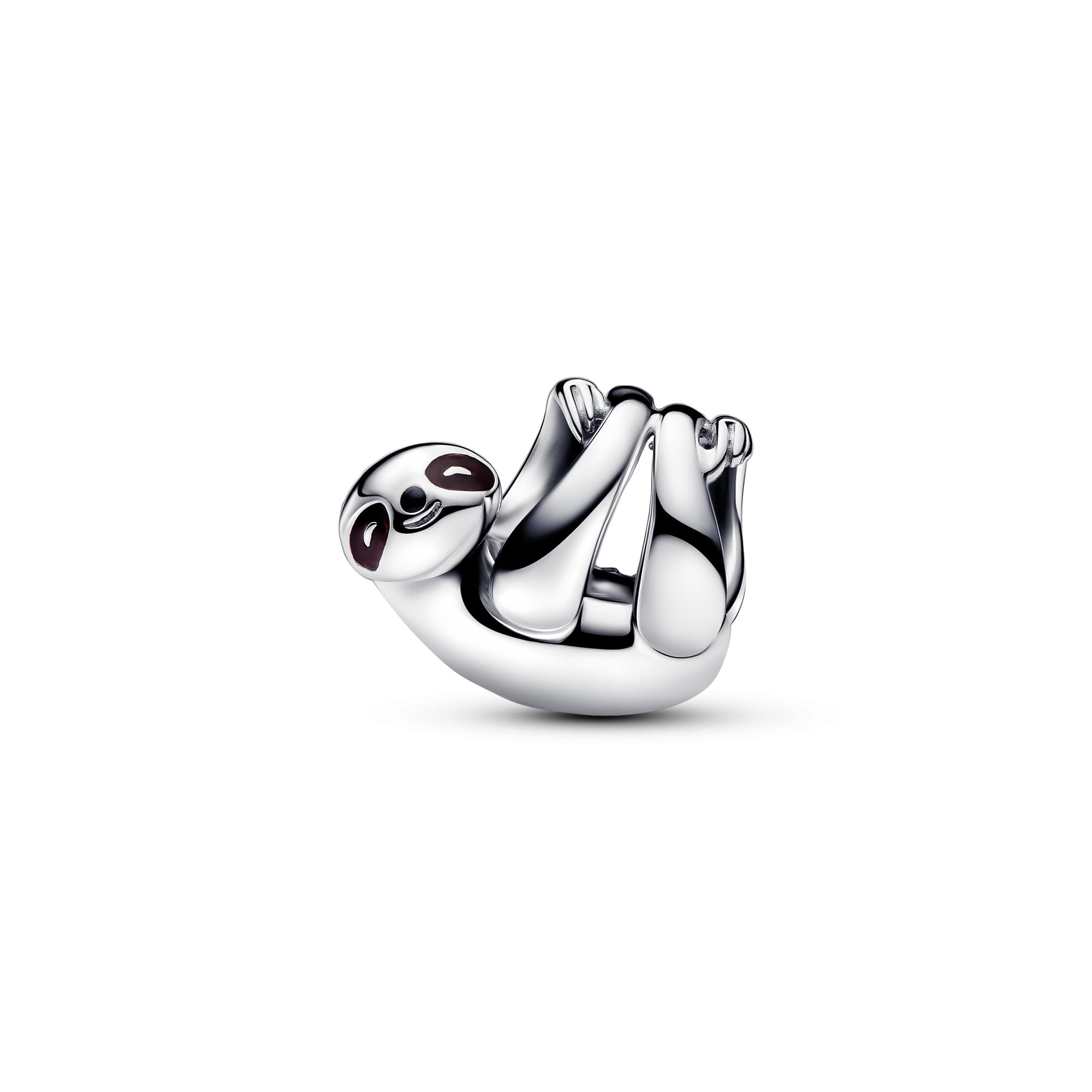 PANDORA Ciondolo Moments a forma di bradipo in argento Sterling con smalto marrone e nero