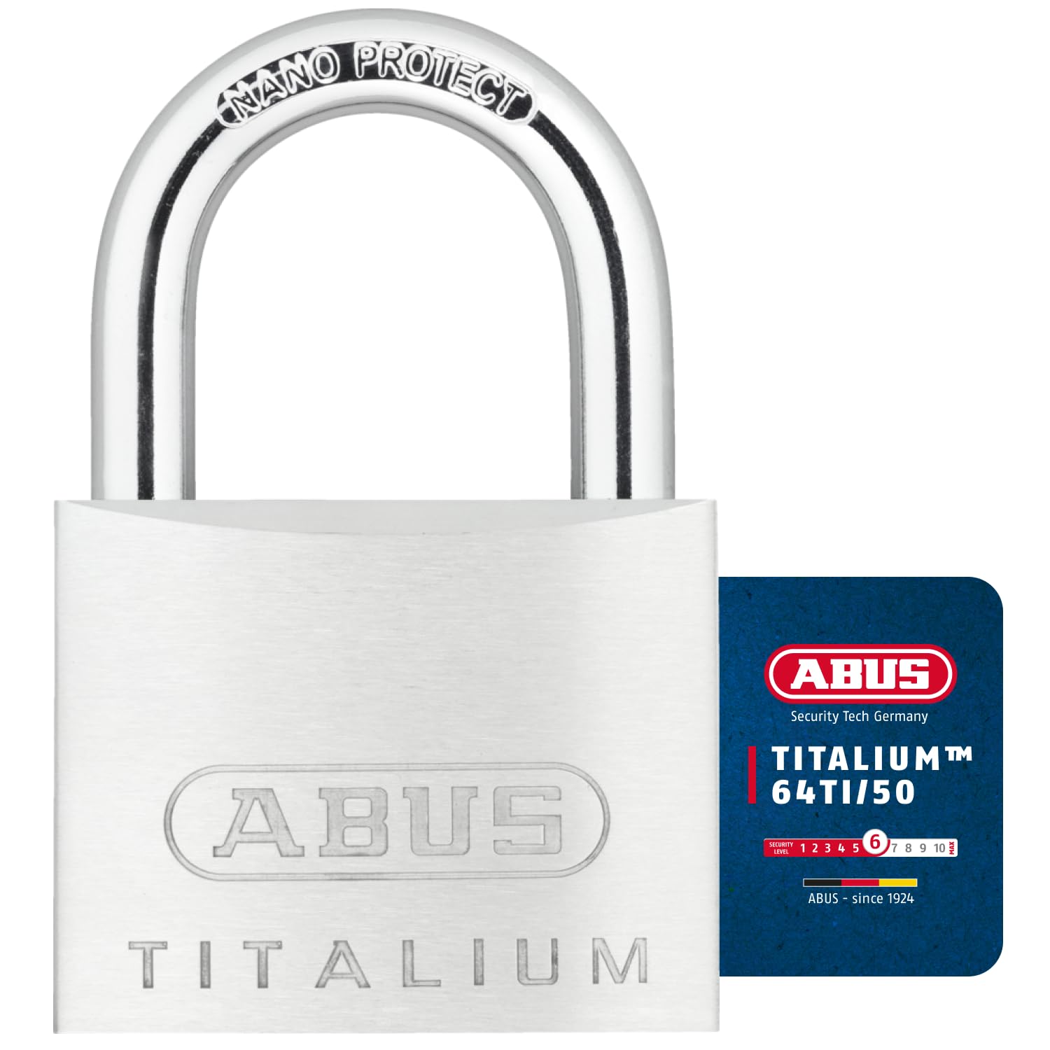 ABUS 56206 64TI/50mm TITALIUM™ Padlock Keyed Alike KA6512