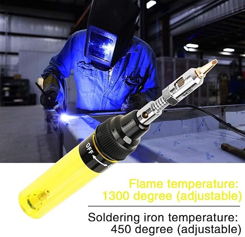 Miniatura 5 de Soldador de gas Antorcha de soplete de gas butano inalámbrico Pistola de soldadura Pistola de soldadura Herramienta de pluma de soldadura 1300