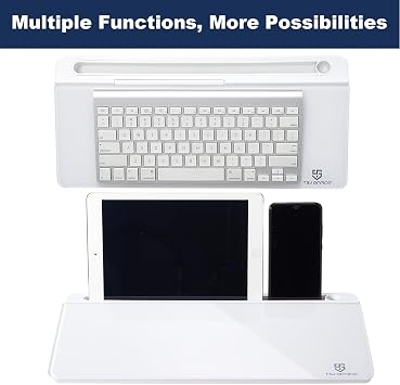 TSJ OFFICE Desktop Whiteboard Dry-Erase-Board - Computer Keyboard Stand White Board Surface Pad with Drawer, Desk Organizers with Accessories for Office, Home, School Supplies 2