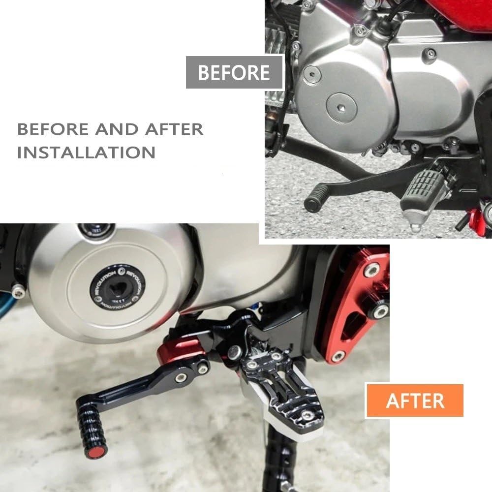 Motorcycle Accessories Lever Shift Pegs Gearshift Pedal Gear Shifter for Monkey 125 2024 for Monkey125 2018-2025 for Monkey 2025 Gear Lever Shift Lever Pedal Folding