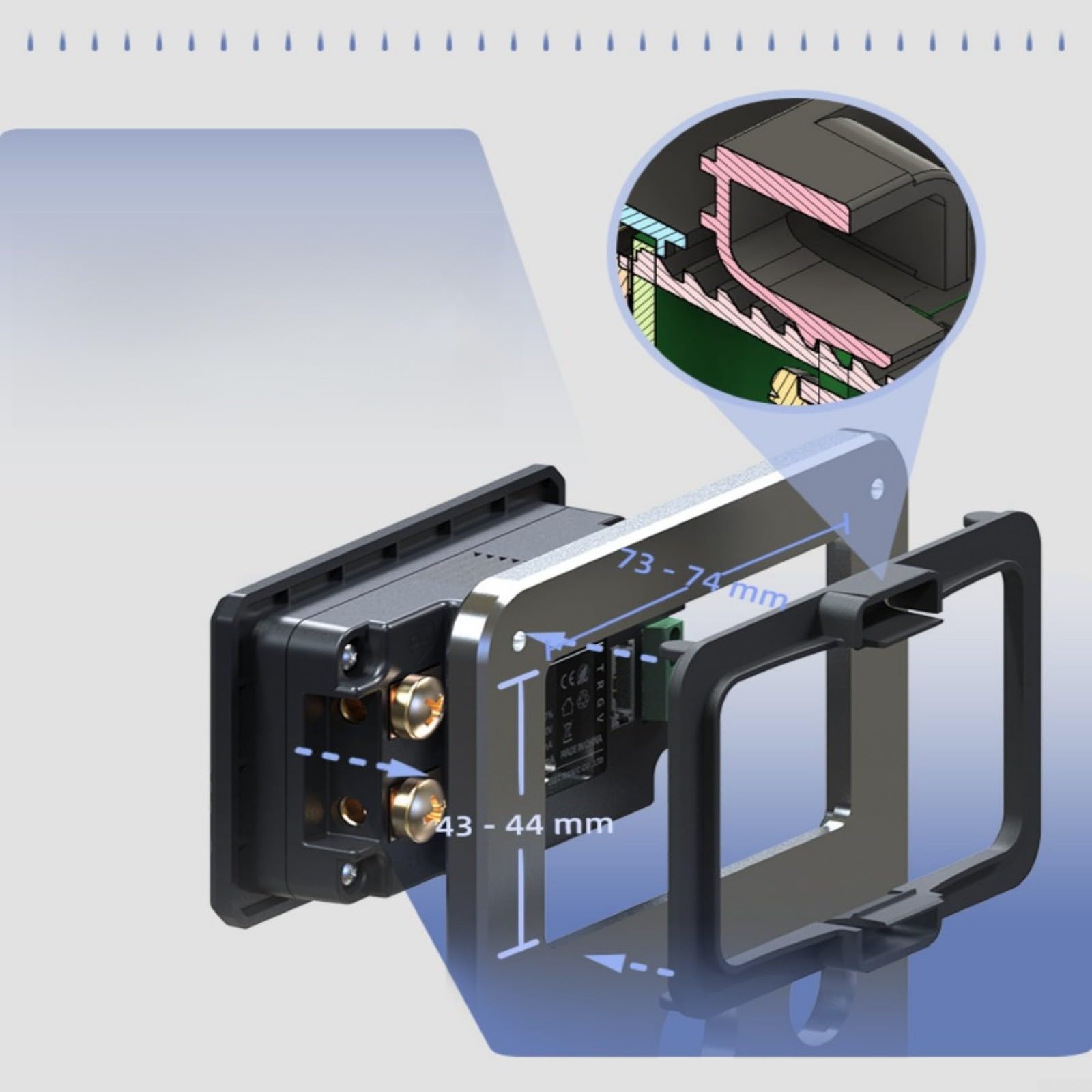 Medidor digital multifunción 8-80 V, tiempo real para monitor de batería, voltaje, corriente, temperatura SOC, alertas programables, EV solar
