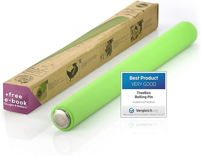 TreeBox Professional Silicone and Stainless Steel Rolling pin  The Modern Dough Roller Without Handles  Roll Out Fondant and Dough in no time  Non-Stick Effect