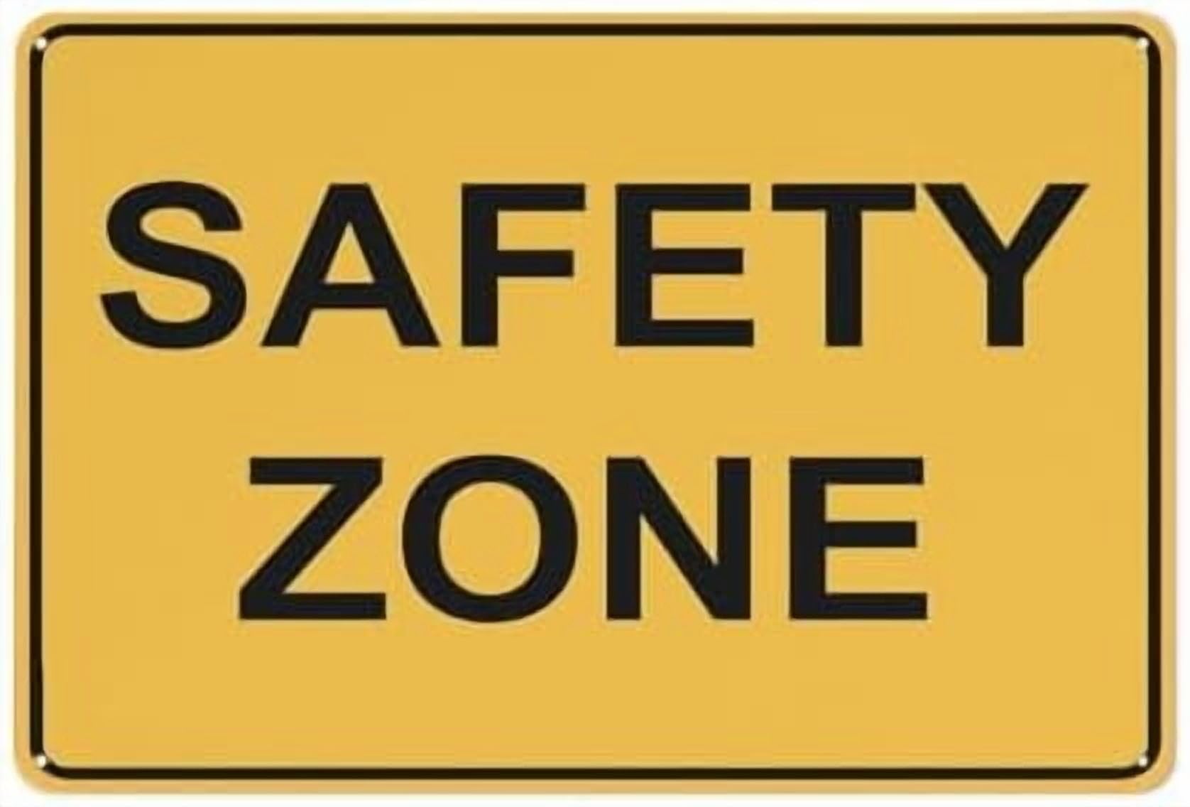(2-Pack) Metal Tin Sign Zone Sign Warning Sign Home Kitchen Farm Garden Garage Wall Decor 12X8 Inch