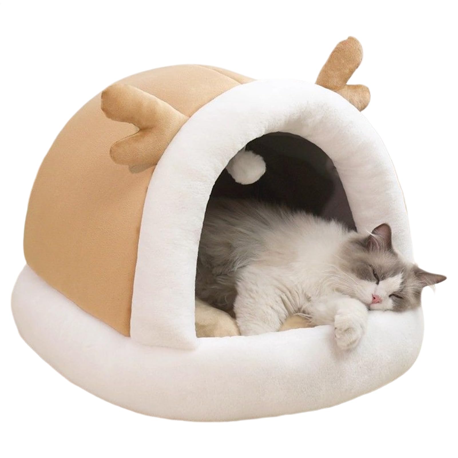Niche pour chat couverte et lit fermé design pour chaton et petit chien
