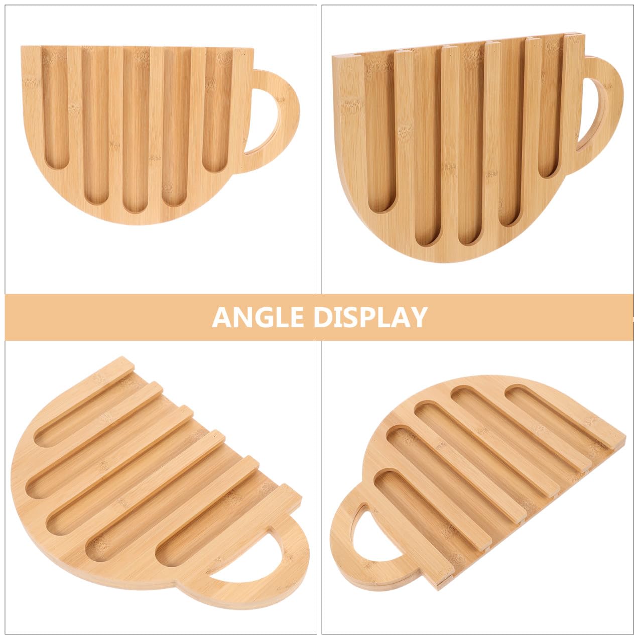 ABOOFAN Expositor para Cápsulas de Café de Madera Forma de Taza Organizador Compacto para Cápsulas Estante para Almacenar y Seleccionar Café en Cocina Soporte Funcional