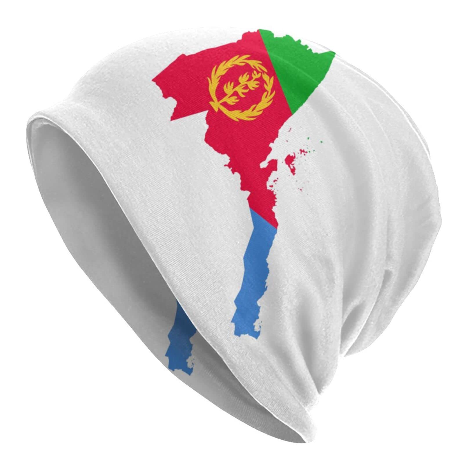 TZT Eritrean Flag map Beanie Hats Skull Cap Adult Knit Hat Soft Balaclava Baggy Hat Outdoor for Mens Womens