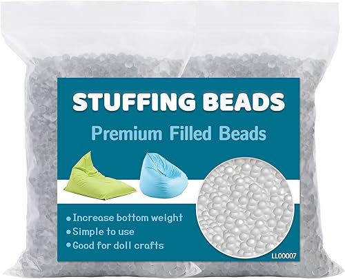 Cuentas de relleno de alta calidad de 24.69 onzas, relleno para animales de peluche, bolsas de arena, cuentas de relleno de vidrio, cuentas rellenas