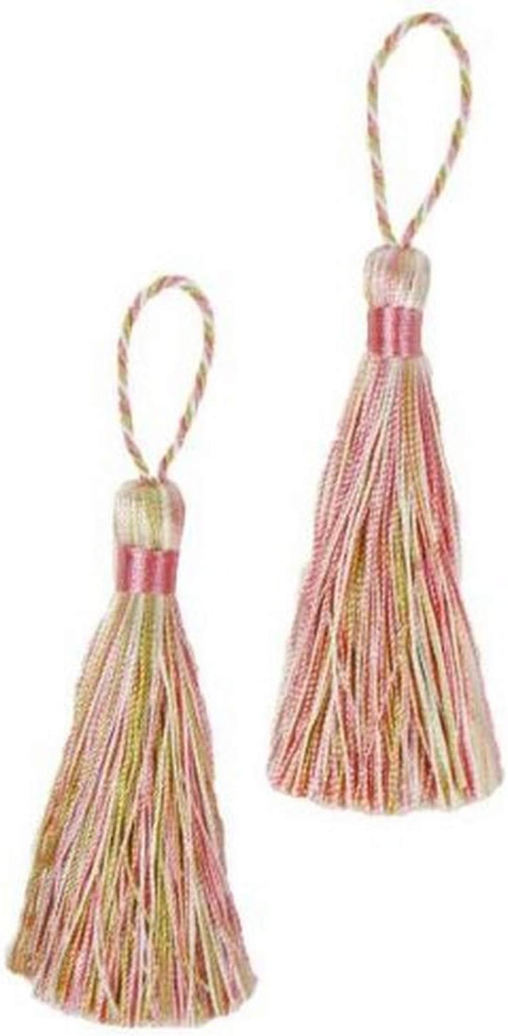 Chainette Tassel Trim Pack Of 2 - Decorative Yellow Tassels For Crafts & Decor