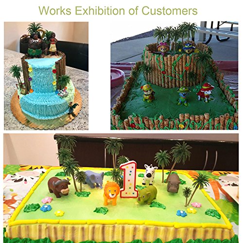 Orzizro 15Pcs Model Coconut Palm Tree Scenery Model Tree 2.8-6.3 Inch Mixed Model Trees For Model Train Railway Architecture Diorama Diy Scenery Landscape Cake Toppers Decoration #TOP3