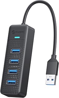USB Hub, PHIXERO 4-Port USB 3.0 Hub Multi USB Port Expander, Fast Data Transfer USB Splitter for Laptop, Compatible with All USB Port Device