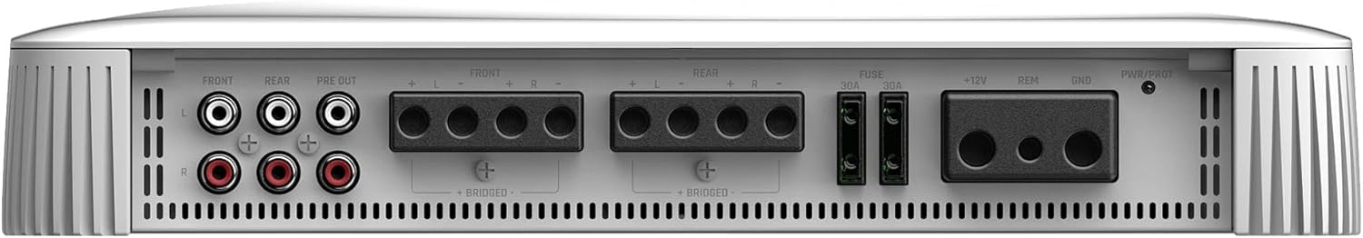 Infinity Reference 6001A High Performance Mono Subwoofer Amplifier - Compact Size, Low Noise and Distortion, Class D amp Technology, RBC Wired Remote, Variable Crossover and bass Boost (Grey)