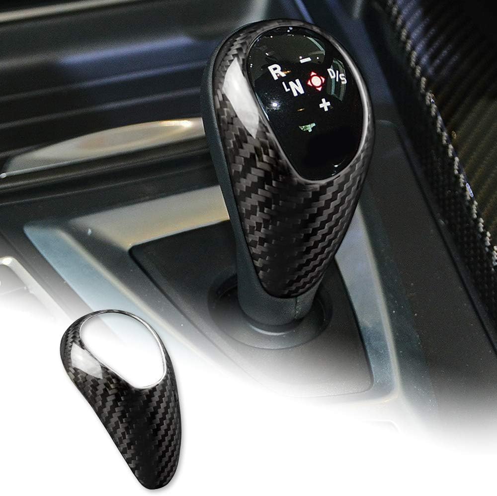 Gear Shift Knob Cover Interior Trim for BMW M2 F87 M3 F80 M4 F82 M5 F83 F10 F12 F13 X5M F85 X6M F86 Accessories, Carbon Fiber