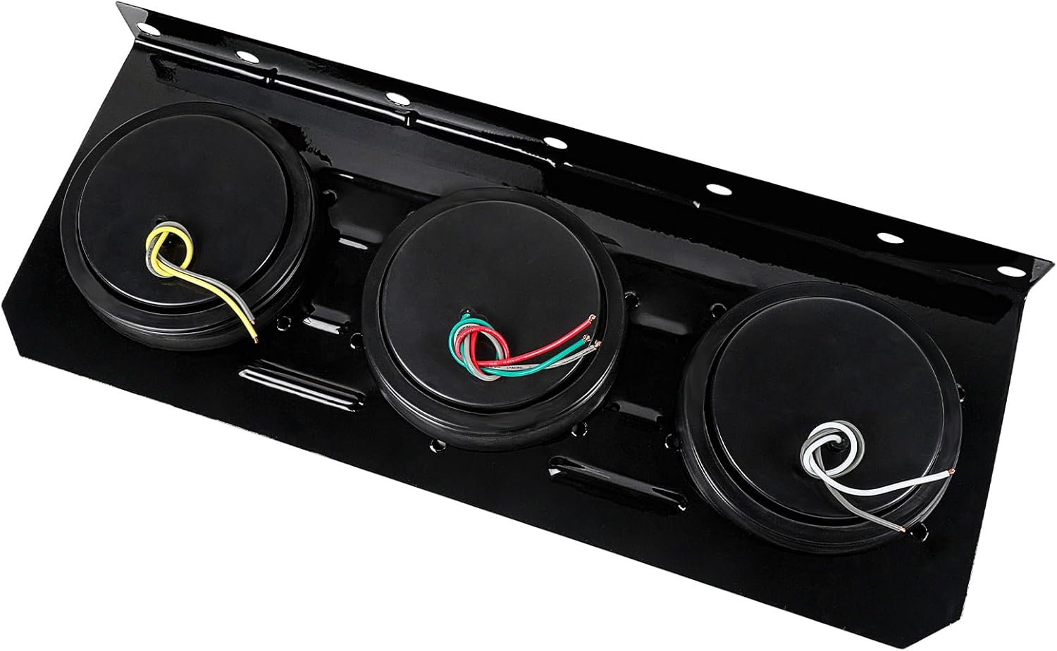 2 PCS LED Truck Trailer Tail Lights with Iron Bracket Base,12V-24V Round Led Trailer Tail Lights for Turn/Signal/Running Lamps Fits any Truck RV Camper Trailer