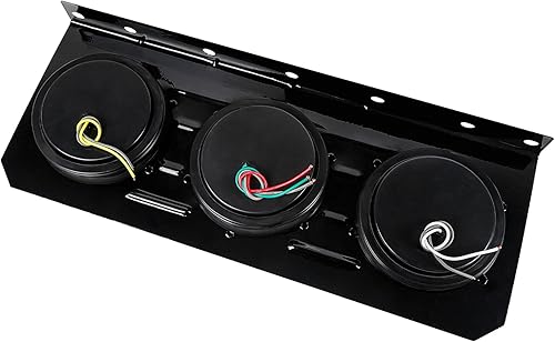 Miniatura 5 de WUSHIXAN 2 luces LED traseras de remolque de camión con base de soporte de hierro, luces traseras LED redondas de 12 V-24 V para luces de