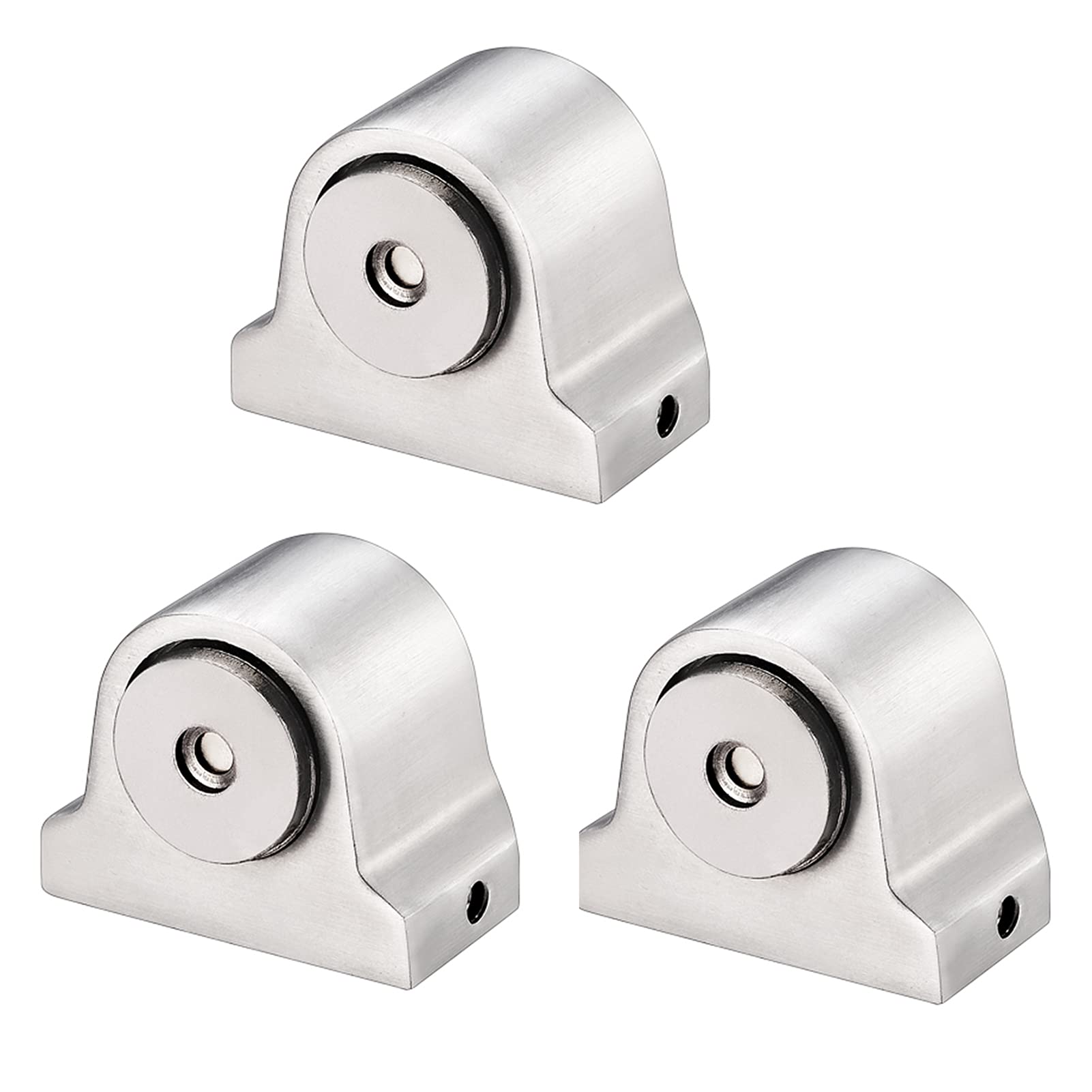 Topes de puerta magnéticos de acero inoxidable para evitar golpes y daños en paredes, 3 piezas
