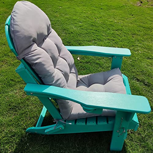 Ccliuge Adirondack Chair Cushion, Rocking Chair Cushion With Ties, High Back Patio Chair Pad Indoor Or Outdoor, Sunscreen Waterproof And Fade-Resistant, 44X19X4 Inch, Light Grey, 2-Pack #TOP1