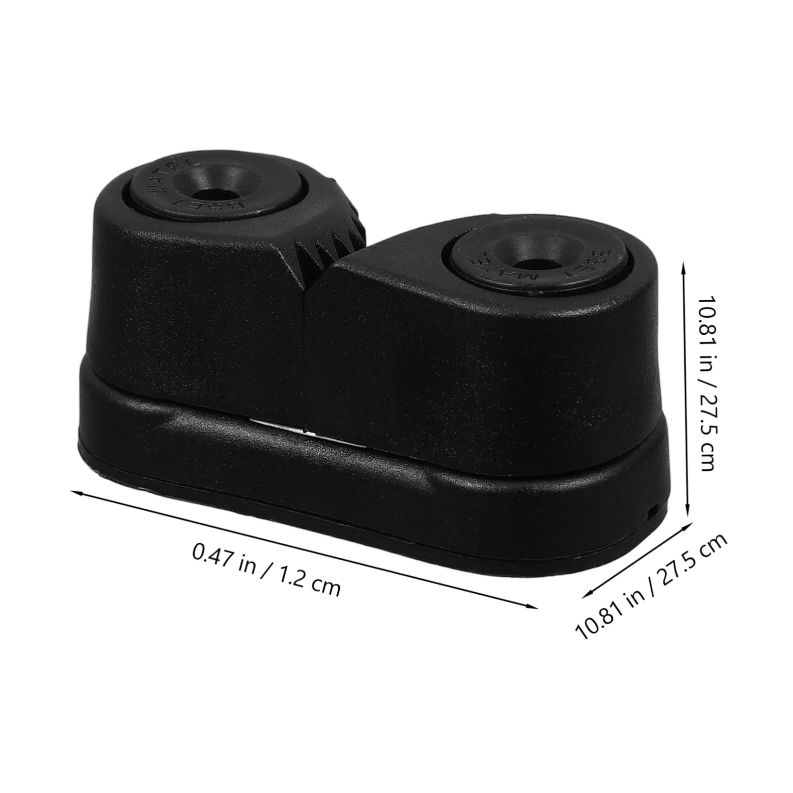 KOMBIUDA Nylon Cam Cleat 2 Row Bearing Balls Boat/Sailboat/Kayak Cam Cleat Black Easy Engagement and Quick Release Rope Clamp