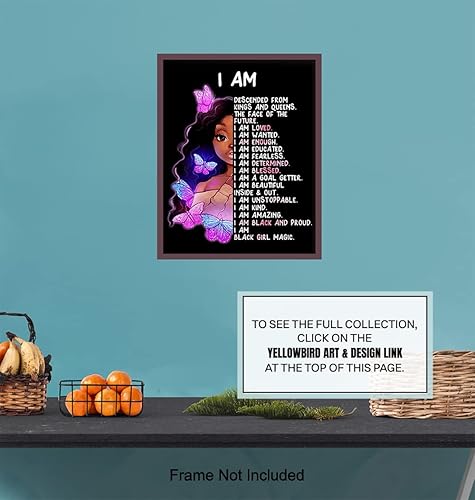 Miniatura 7 de Inspiring Black Girl Wall Decor LARGE 11x14 - African American Girl Art Print - Inspirational positive affirmation - Motivational Quotes - Girls