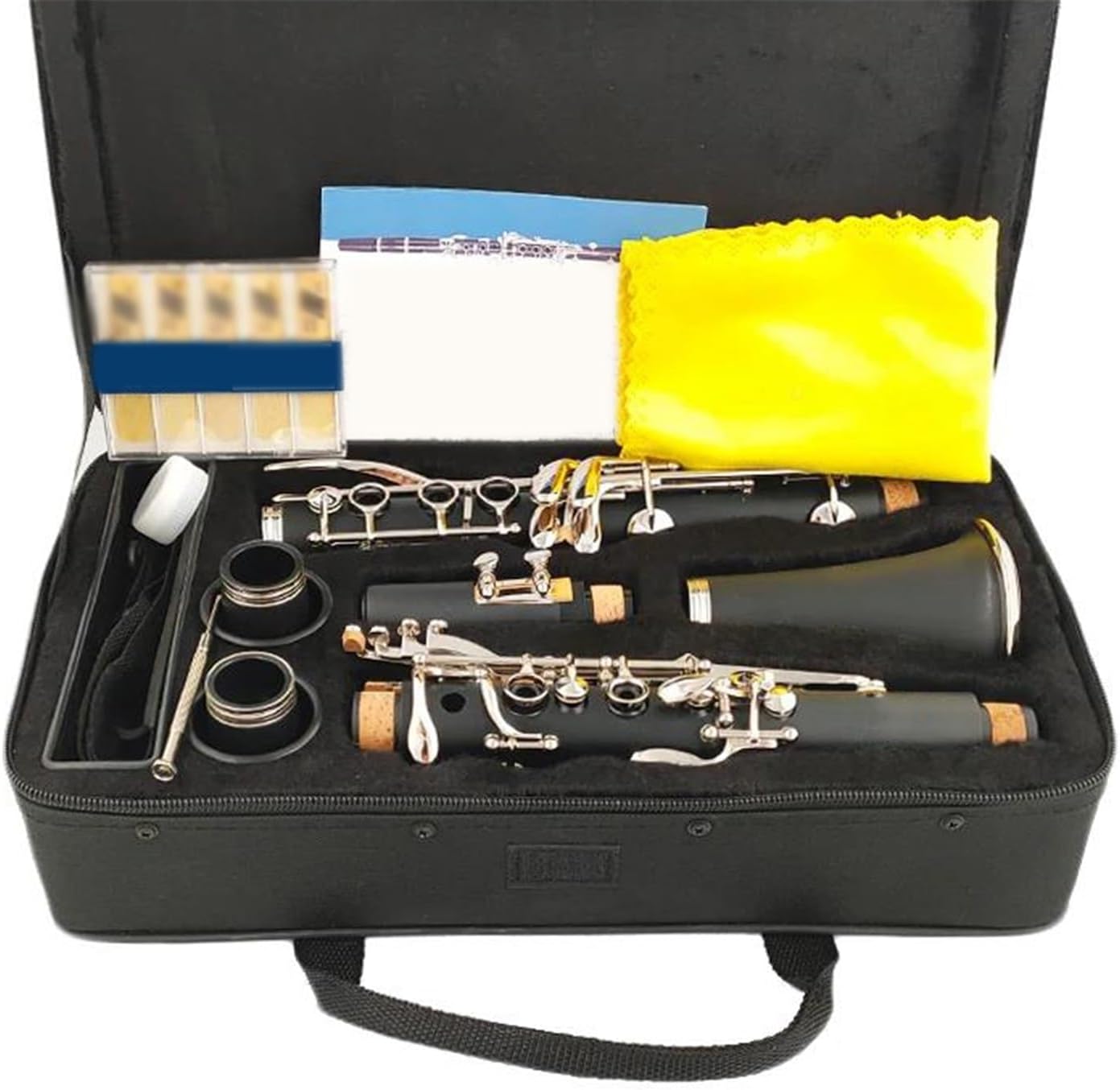 Clarinet Musical Instruments Bb Clarinet 17 Copper Nickel Keys ABS Body Nickel Plated Surface Material Clarinet Professional Clarinet(Pink)
