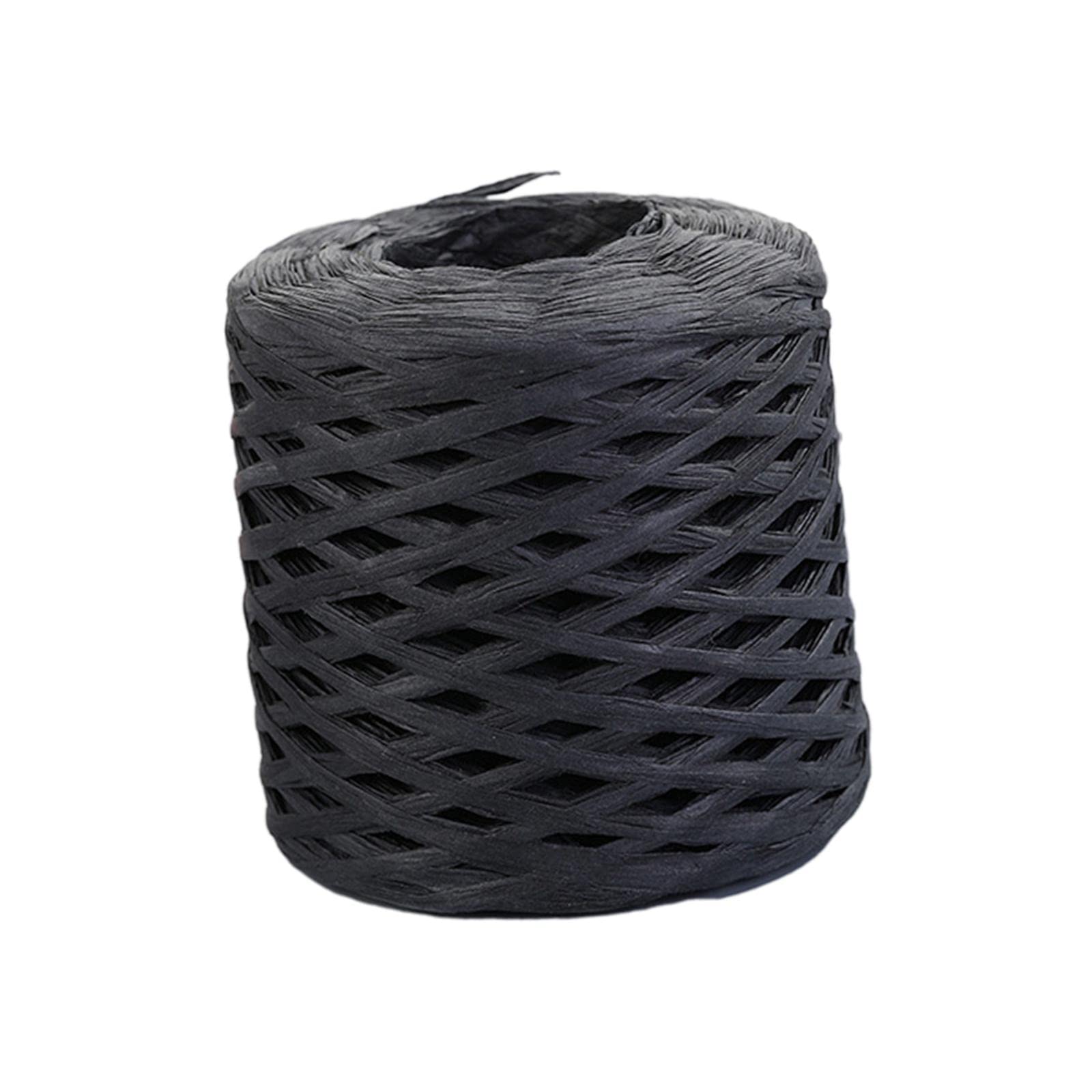 218.72yd Raffia Paper Ribbon Decor for Weaving Gift Wrapping DIY Craft Black