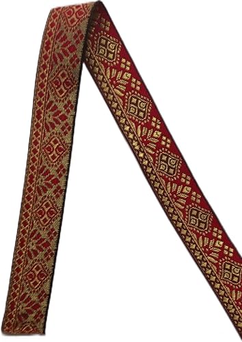 Miniatura 9 de KVR Brocado de poliéster jacquard de 6 yardas, 1.25 pulgadas, decoración de bordado de costura, cinta, encaje, vestido de fiesta, boda (745-1.25