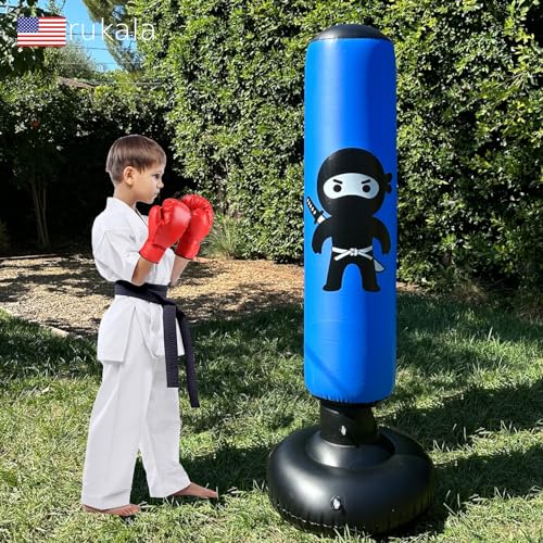 Rukala Kids Punching Bag Set - Boxing Gloves, Karate Black Belt, and Electric Pump Included, Ages 3-12 by Rukala - Image 3