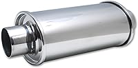 Vibrant Performance 1141 2.5" Ultra Quiet Resonator - T304 Stainless Steel, True Straight-Through Design for Silent Exhaust Flow