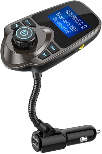 Miniatura 12 de [versión más reciente LED transmisor FM], Nulaxy transmisor de radio FM inalámbrico por Bluetooth para el coche, Negro