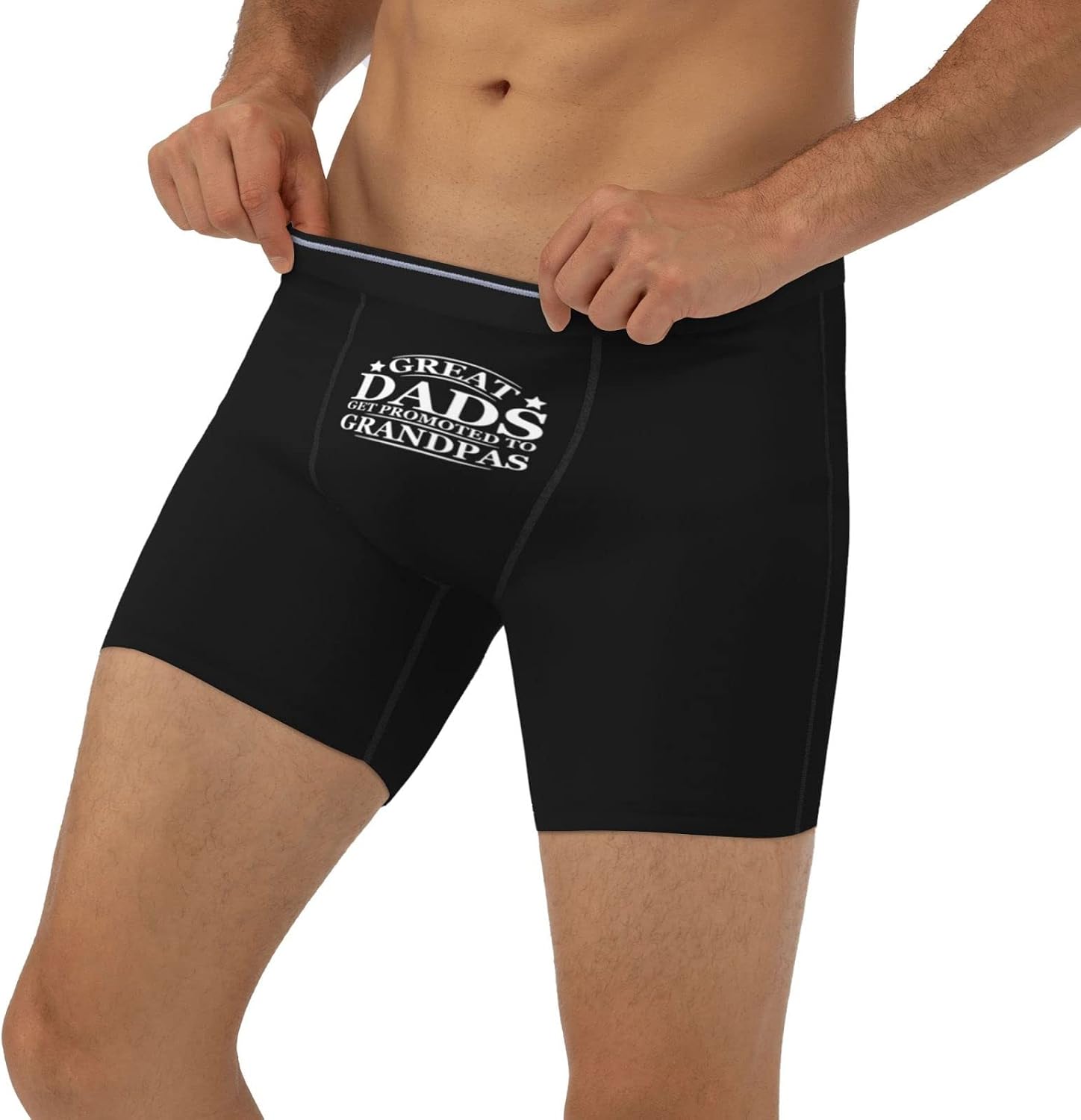 Great Dads Get Promoted to Grandpas Men's Funny Birthday Day Boxer Shorts Novelty Briefs Underpants