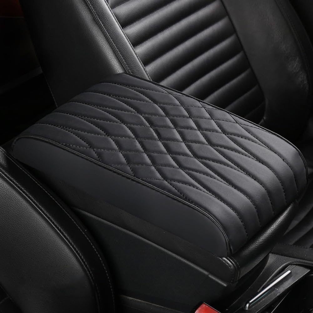 Gtalijhn A/Black Cr Center Console Rmrest Cover For Ki Ceed/Xceed/Proceed/Ceed Sportswgon/Ceed Gt/X Pro Cee'd Cd/Jd/Ed 2007-2025, Lether Rm Rest Box Pd Brethble Comfortble Heighten Cushion Interior Ccessori