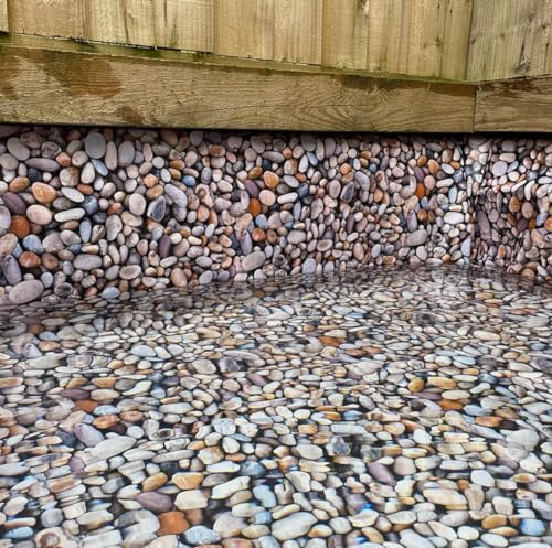 B2C Pond liner Heavy Duty Durable 25 year warranty 3D Pebbles 300gsm - 0.5mm thick (4m x 5m (13x16))
