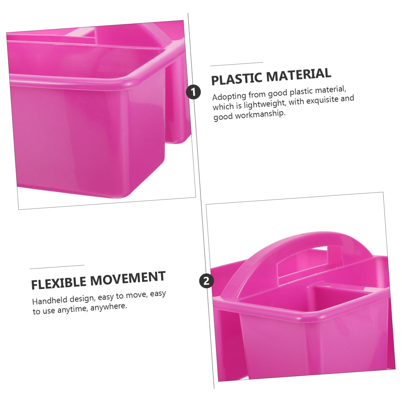 iplusmile 3 Piezas Caja de herramientas de limpieza organización de almacenamiento de cestas cesta de artículos diversos cesto de vajilla de mesa organizador de cestas el plastico Púrpura