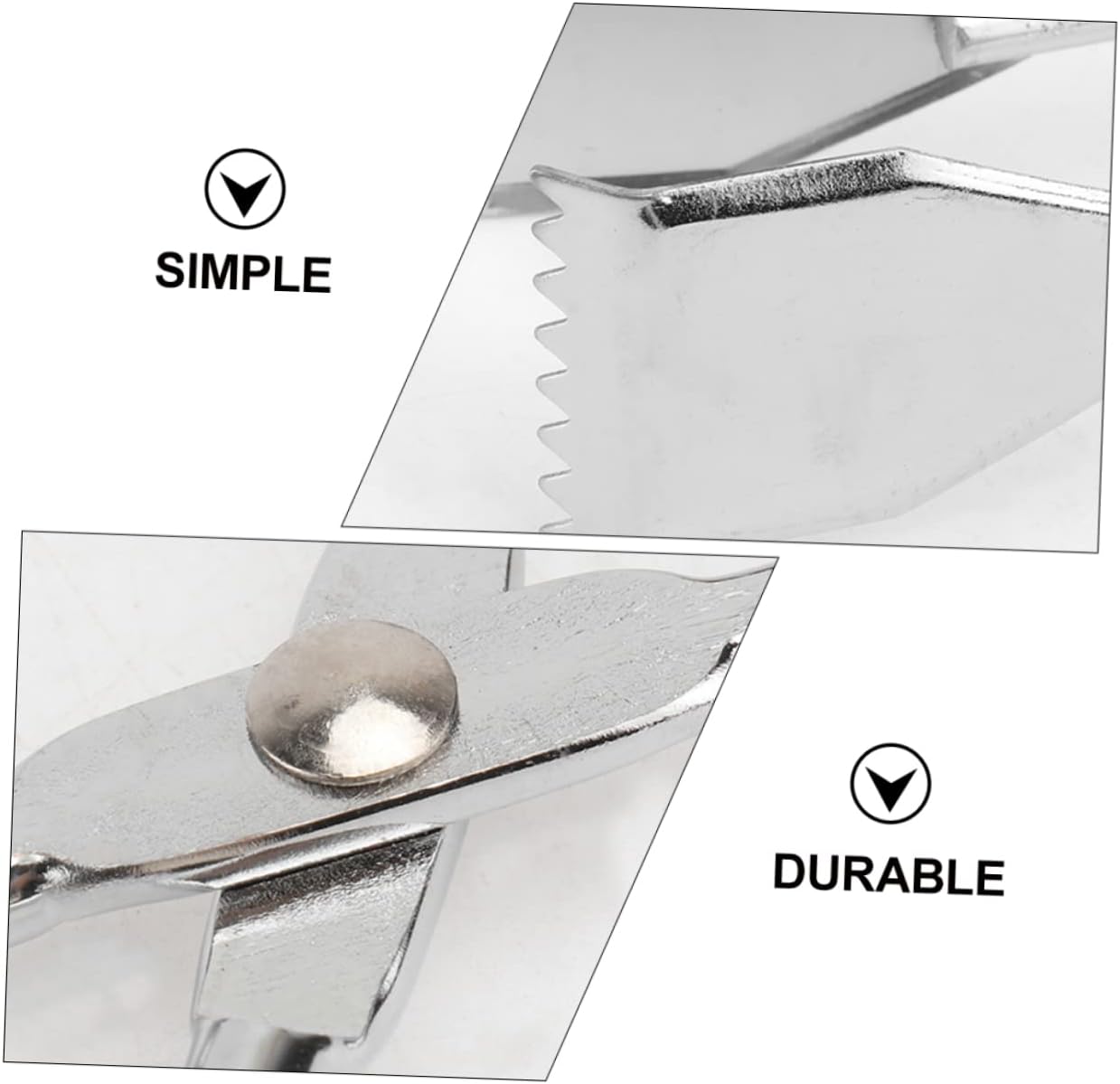 GARVALON Practical Garbage Grabber Stainless Steel Pliers Trash Picker Long Reach Random Color