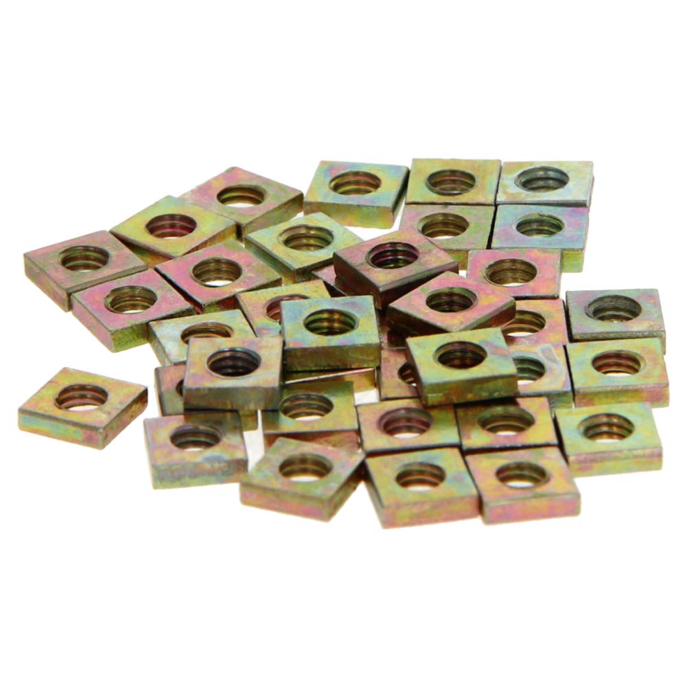 MroMax M4 x 7 x 2 mm dadi quadrati filettatura dadi macchina dadi di fissaggio strumenti di fissaggio in acciaio al carbonio zincato 20 pz