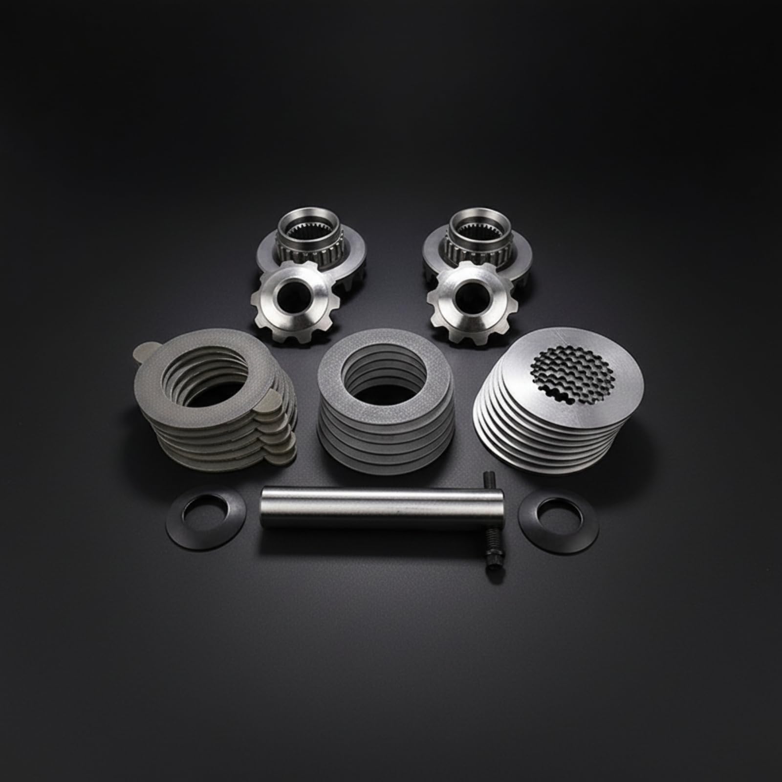 Set Riparazione Differenziale con Ingranaggi Conici E Piastre Bloccaggio in Metallo Argento per Autovettura Adatto Manutenzione Trasmissione