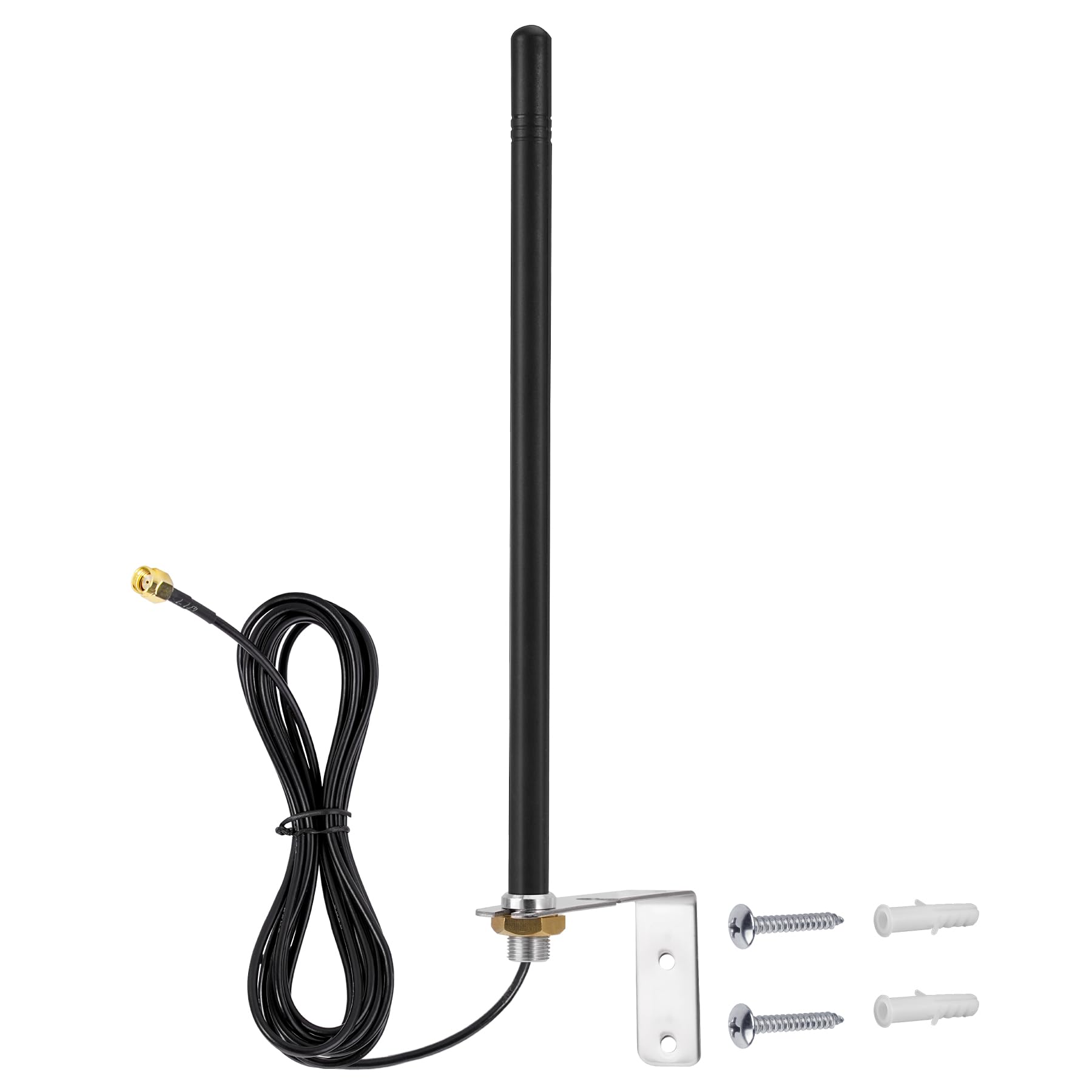 Nelawya Outdoor WiFi Antenne 2.4G Antenne 6dBi RP-SMA Stecker mit RG174 3M Kabel für WLAN Router Gateway Mini PCI-Express PCIE Netzwerkkarte Sicherheit IP Kamera USB Adapter
