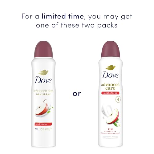 Image of Dove Advanced Care Antiperspirant Deodorant Spray Apple & White Tea Antiperspirant deodorant to help skin barrier repair by boosting skin's ceramide levels 72-hour odor and sweat protection 3.8 oz