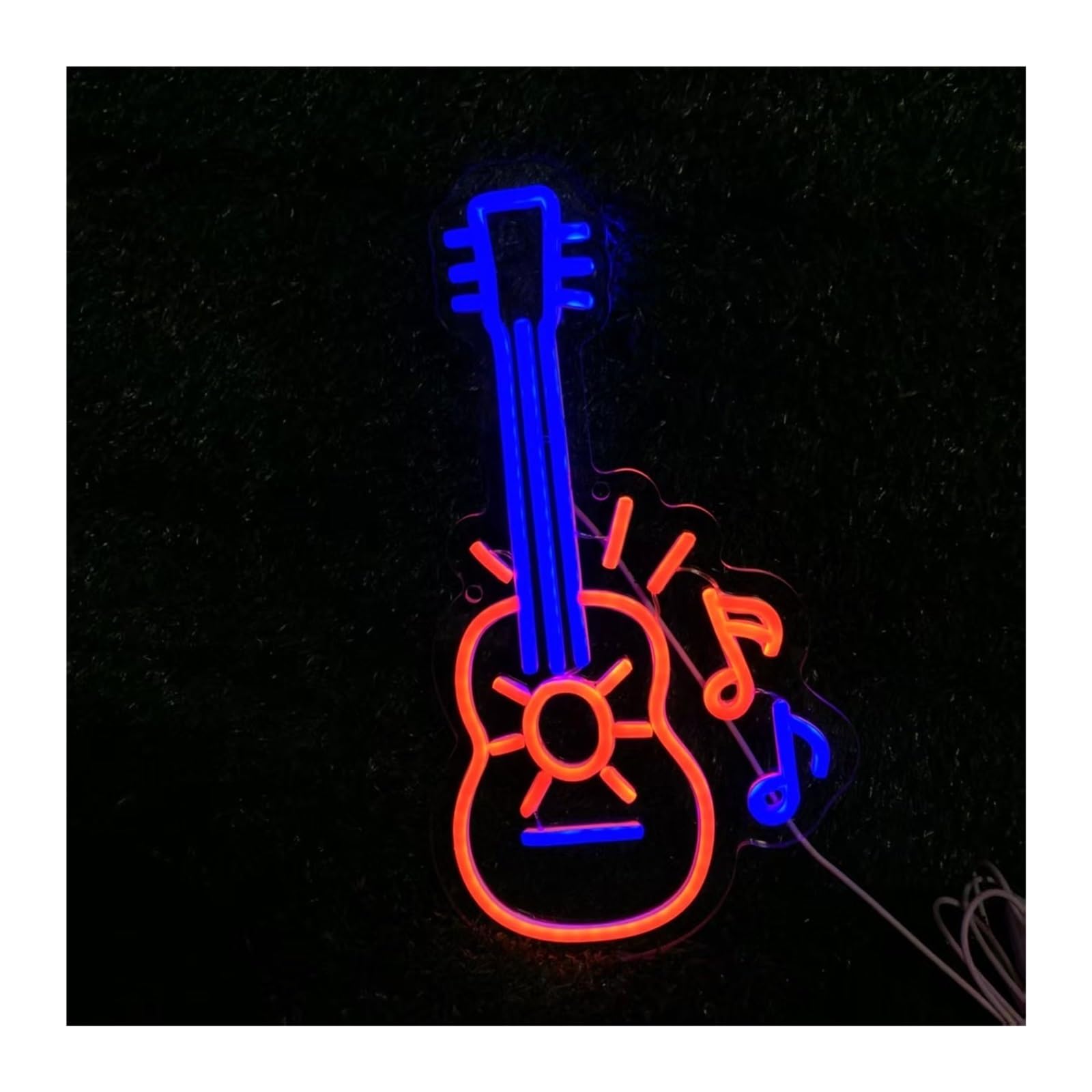 Luci al Neon Da Parete Insegna Al Neon Con Musica Per Chitarra, Decorazione Da Parete Per Studio Di Registrazione, Studio Musicale, Bar, Ristorante, Negozio, Lampade Decorative 40cm