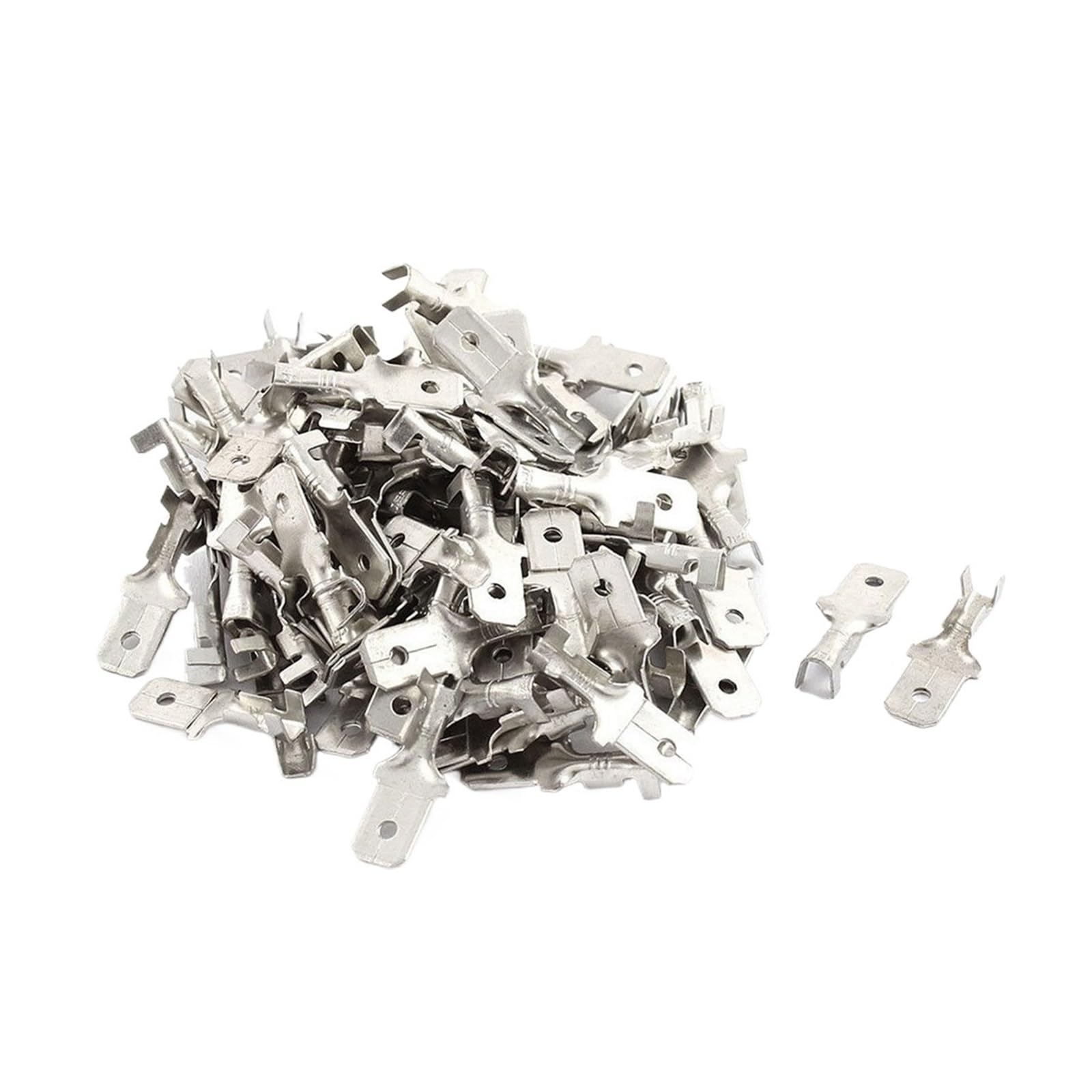 ZDVHOMCB 100Pcs 6.3mm Male Electrical Spade Crimp Terminals Wiring Connectors