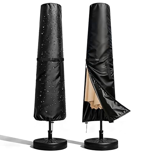 Patio Umbrella Cover for Outdoor Umbrellas 9ft-12ft Waterproof 420D Oxford
