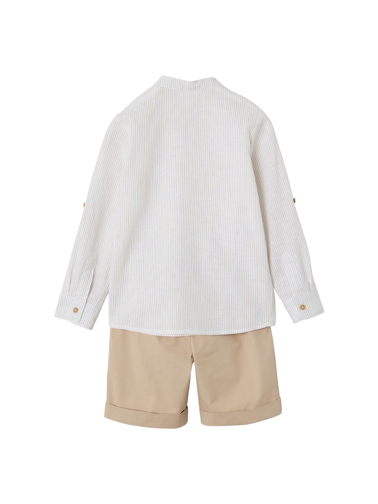 VERTBAUDET Ensemble céremonie Chemise col Mao et Short garçon