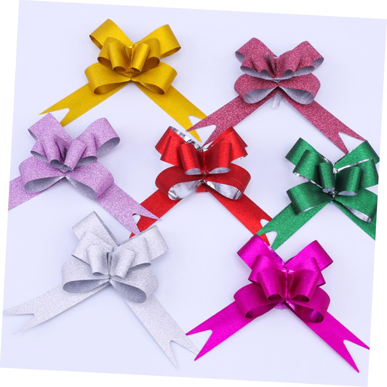 Abaodam 100pezzi Fiocchi Decorativi Natalizi Motivo Fiocco Di Fiocchi Di Raso Per Decorazioni Di Matrimonio e Feste Versatile e Resistente Per Albero Di Natale Regali e Eventi Festivi