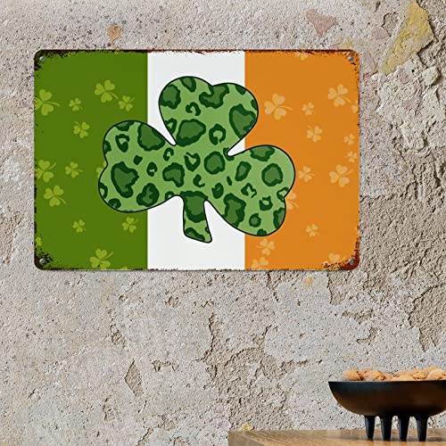Panneau métallique trèfle Irlande St Patrick vert 30x45cm - 5