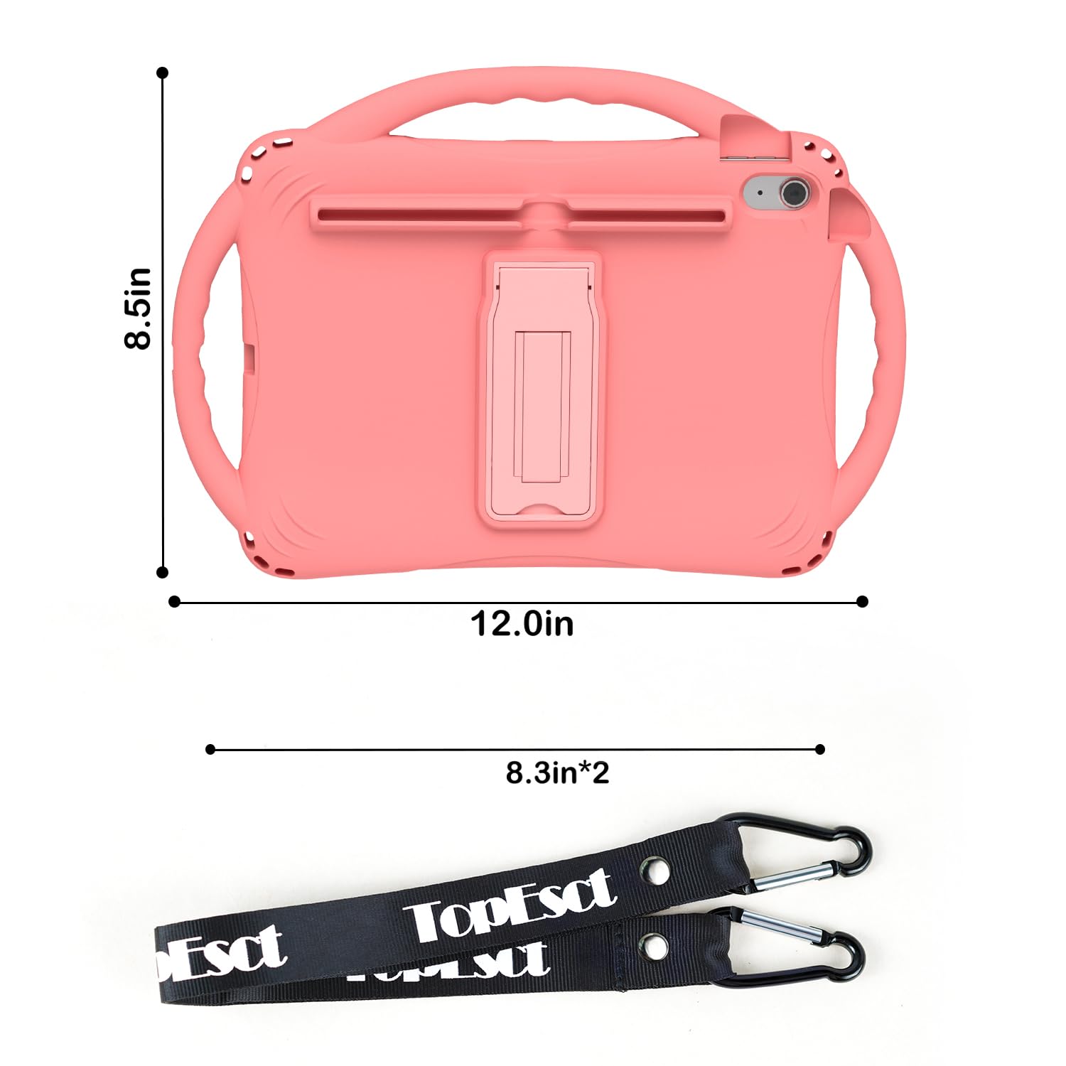 TOPESCT Custodia per bambini per iPad A16 di 11a/10a generazione (2025/2022) 11"/11", realizzata in silicone adatto ai bambini, con protezione schermo integrata, custodia antiurto con supporto per
