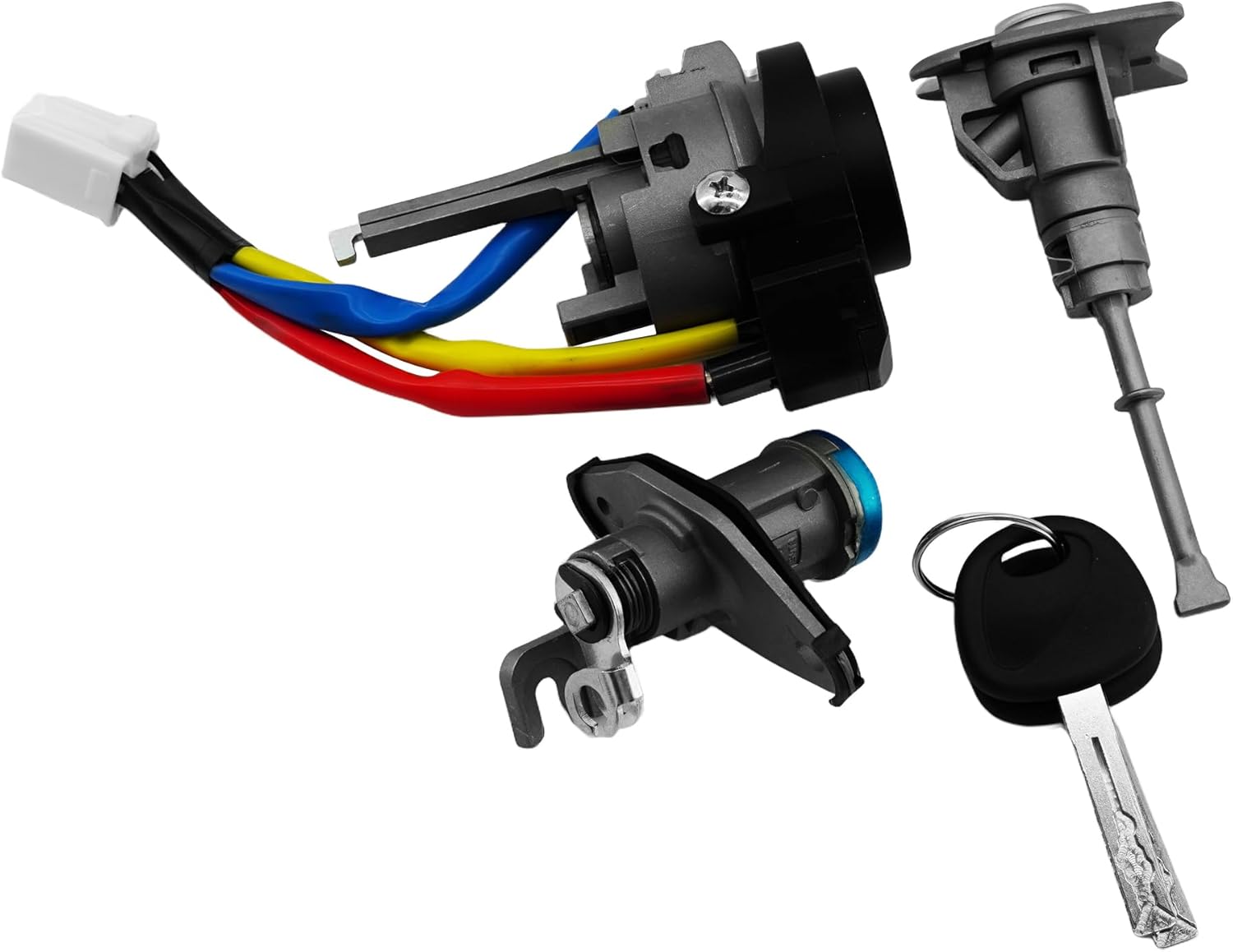 Ignition Lock Cylinder Set w/Keys Compatible with 2009-2014 Hyundai Sonata Compatible with 2011-2015 Hyundai Sonata Hybrid, Replaces 81970-3SA00, 81250-3SA00